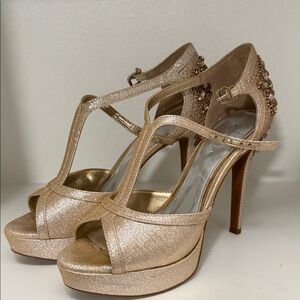 Gianni Bini Shimmering Gold Heels
